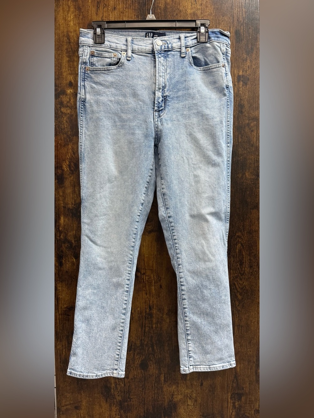 GAP Women’s High Rise Vintage Slim Jeans in Light Blue Wash
